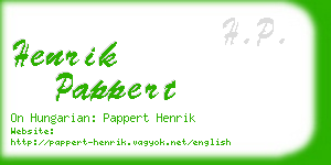 henrik pappert business card